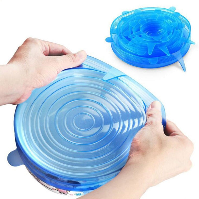 Silicone Plastic Wrap in use