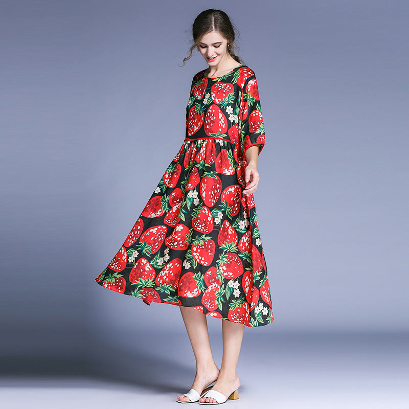 Strawberry Printed Dress