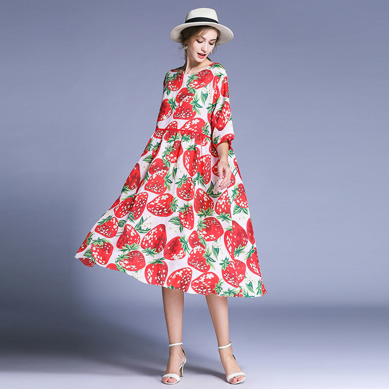 Strawberry Printed Dress