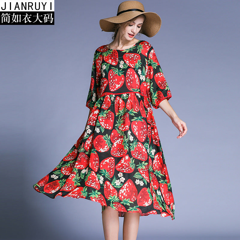 Strawberry Printed Dress