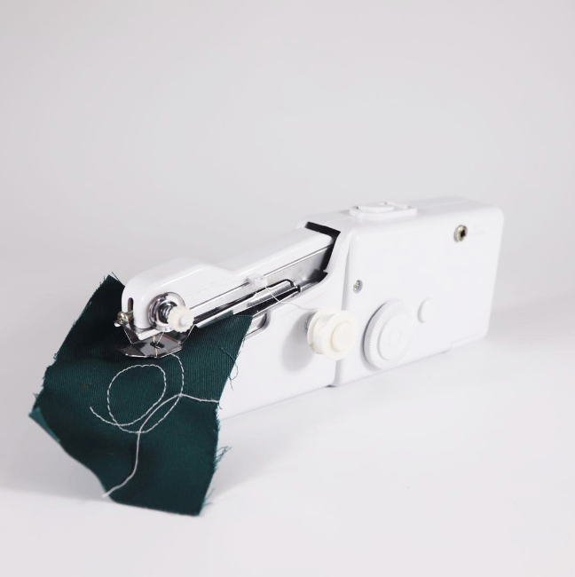 Portable Sewing Machine with fabric sample