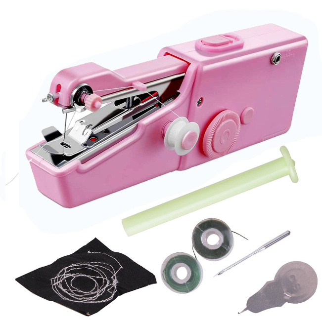 Portable Sewing Machine Pink with accessories